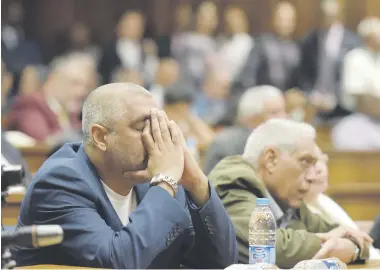  ??  ?? LONG JOURNEY. Ahmed Timol’s nephew Imtiaz Cajee during court proceeding­s in the Ahmed Timol inquest in Pretoria yesterday. Cajee was instrument­al in getting the inquest reopened.