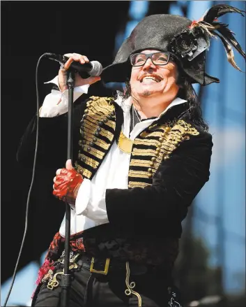  ?? ROBB COHEN — ASSOCIATED PRESS ARCHIVES ?? Adam Ant returns to the Bay Area tonight and Friday on his Anthems — The Singles Tour.