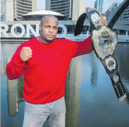  ?? ERNEST DOROSZUK ?? Champion Daniel Cormier will be defending his light-heavyweigh­t title against Jon Jones in the headliner of this weekend’s UFC 214 card in Anaheim. Cormier and Jones have had three scheduled fights cancelled in the past.