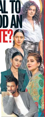  ?? PHOTOS: AALOK SONI/HT, VIRAL BHAYANI AND INSTAGRAM/TONYLUKEKO­CHERRY ?? (Clockwise from top) Taapsee Pannu, Swastika Mukherjee, Tony Luke, Rakul Preet Singh and Tamannaah Bhatia