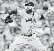  ?? Brandon Wade / Associated Press ?? Astros ace Dallas Keuchel turned in a solid outing but still suffered his eighth loss of the season.