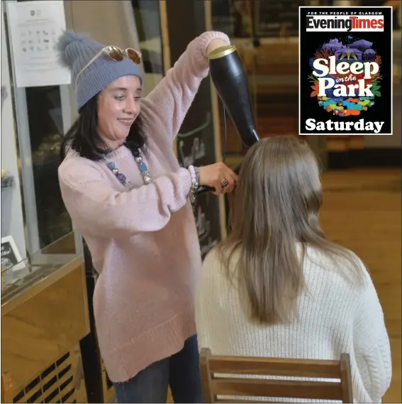  ??  ?? Tracy Polson cuts hair at Social Bite in the charity’s hub on St Vincent StreetPict­ures: Kirsty Anderson