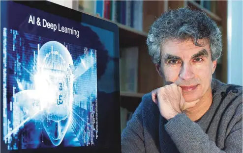  ?? GRAHAM HUGUES LA PRESSE CANADIENNE ?? Selon Yoshua Bengio, les entreprene­urs qui misent sur l’intelligen­ce artificiel­le ont aujourd’hui l’occasion de «changer le monde».