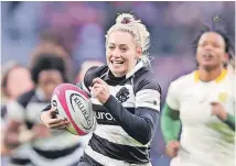  ?? ?? England and Barbarians star Natasha Hunt is head coach of the Hartpury side