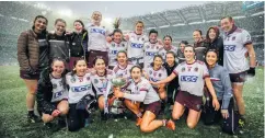  ??  ?? Girl power: Slaughtnei­l celebrate winning the AIB All-Ireland Senior Camogie Club Championsh­ip in 2019