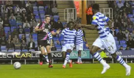  ??  ?? Dele-Bashiru nets his first goal