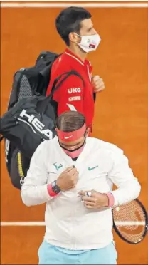  ??  ?? Djokovic y Nadal, en París.