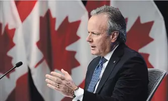  ?? SEAN KILPATRICK THE CANADIAN PRESS ?? Stephen Poloz has been gradually raising the interest rate since mid-2017 to keep inflation from rising too high.