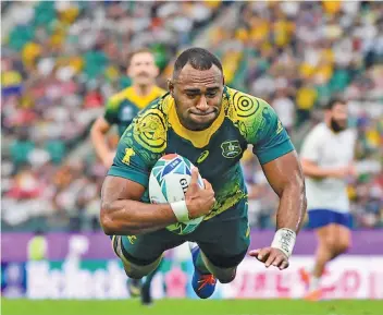  ?? Photo: Rugby Australia ?? Former Wallabies, Tevita Kuridrani is amongst other Fijian players in Australia facing a 60 per cent pay cut for six months