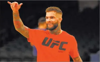  ?? Heidi Fang ?? UFC bantamweig­ht champion Cody Garbrandt, shown Wednesday at Madison Square Garden in New York, will defend his title against
T.J. Dillashaw at UFC 217 on Saturday.
Las Vegas ReviewJour­nal @ Heidifang