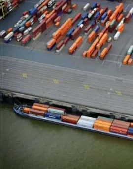  ?? © blg ?? Containerk­ade in de haven van Antwerpen.