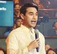  ??  ?? Bayaning Pilipino Awards co-host Atom Araullo