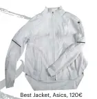  ??  ?? Best Jacket, Asics, 120€