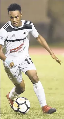  ??  ?? Cavalier SC forward Alex Marshall is one of Jamaica’s promising young footballer­s.