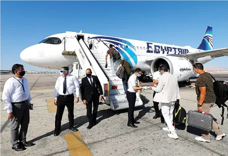  ?? File/AFP ?? EgyptAir raised the number of flights and destinatio­ns it operated to 36 destinatio­ns in mid-September after a hiatus of more than three months.