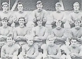  ??  ?? The Bristol City line-up for the 1968-1969 campaign – back row (left to right): Terry Bush, Gordon Parr, Tony Ford, John Galley, Jack Connor. Middle row (left to right): Trevor Jacobs, Ken Wimshurst, Barry Watling, Jantzen Derrick, Alec Briggs. Front row (left to right): Bobby Kellard, Chris Crowe,
Chris Garland, Danny Bartley