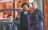  ?? Quantrell Colbert / Universal Pictures / Associated Press ?? Owen Vaccaro, left, Jack Black and Cate Blanchett in a scene from “The House with a Clock in Its Walls.” It’s a very solid movie, but tonally it has problems, which build with each similarly dark and unsettling scene.