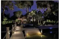  ?? (Photo courtesy of Southern Outdoor Lighting) ?? Often an afterthoug­ht, outdoor landscape lighting lets homeowners enjoy their outdoor spaces for far more than half the day.