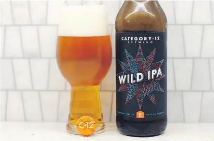  ??  ?? Category 12’s Wild IPA showcases the extraordin­ary flavours of Saccharomy­ces trois yeast and hops.