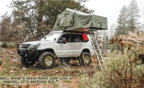  ??  ?? The CVT Rooftop Tent makes setting up camp quick and
easy.