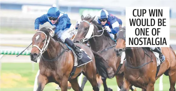  ??  ?? So You Win (left), with Luke Dittman aboard, is the $3.90 favourite for the Ipswich Cup. Picture: Trackside Photograph­y