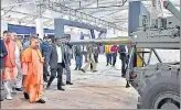  ?? SOURCED ?? Chief minister Yogi Adityanath reviewed preparatio­ns for DefExpo at the main venue, Sector 15, Vrindavan, PGI Road.