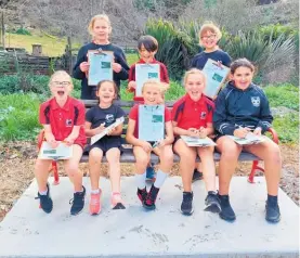  ?? ?? Pupils from Te Puke Primary School tested out the Te Ara Kahikatea Discover your District scavenger hunt.