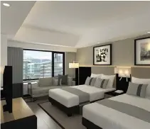  ??  ?? SEDA Ayala Center Cebu features guest rooms with modern, minimalist design.