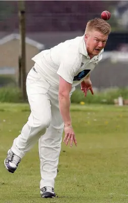  ??  ?? ■ Kirkbur ton bowler Craig Fletcher (above left) has slotted straight back in at Kirkbur ton after returning from Delph & Dobcross while Tom Burkinshaw (above right) played at the same club in Wellington as skipper Andy Smith (below).