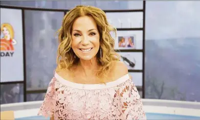  ?? File photo / Tyler Essary / Associated Press ?? Kathie Lee Gifford on the set of “Today” in New York on April 2, 2019, on her last day as co-host. The longtime Riverside resident has welcomed her first grandchild.