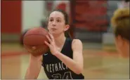  ?? AUSTIN HERTZOG — MEDIANEWS GROUP ?? Methacton’s Nicole Timko scored 17 points in a 63-25 win over PJP II on Saturday.