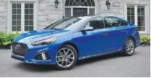  ?? DEREK MCNAUGHTON/DRIVING ?? The look of the 2018 Sonata is now a fitting match for its sophistica­ted mechanics.