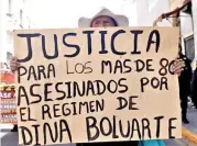  ?? ?? ■ En la ciudad de Arequipa, los manifestan­tes reclamaron justicia para los fallecidos en las protestas pasadas.