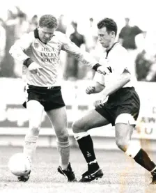  ??  ?? Richie Kelly in action for Drogheda v Tottenham