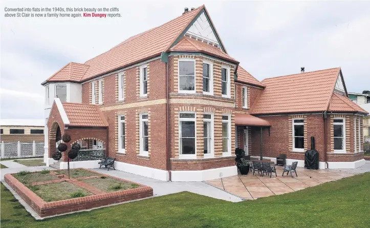  ?? PHOTOS: GREGOR RICHARDSON ?? The restoratio­n of this Dunedin home took more than a year. Owners Gillian Alexander and Eunan Cleary investigat­ed reroofing in terracotta but were put off by the cost, which was three times that of pressed steel. ‘‘Getting the garden looking good is a longer project but we’re getting there,’’ Ms Alexander says.