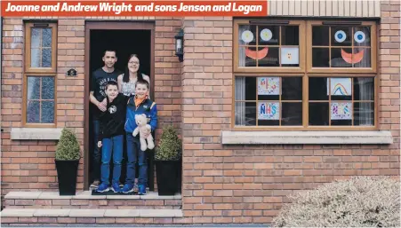  ??  ?? Joanne and Andrew Wright and sons Jenson and Logan