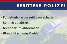  ??  ?? Ausschnitt aus dem Schulungsv­ideo: So hätten sich die Kollegen bei der Zufahrt zur „Berittenen“verhalten sollen