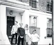  ??  ?? Housemates Jack Cooper, Alex O’Reilly, Tash Hannawin, all 24 and Will Aldington, 26, in central London