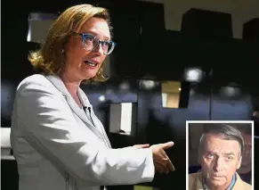  ?? — AFP ?? Fear and loathing: Do Rosario fears the accession to power of Bolsonaro (inset) could lead to more violence against women.