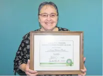  ?? JIM DAY/THE GUARDIAN ?? Nancy Rattray Smith of Clyde River, co-recipient of the provincial Shelley L. Woods Excellence in Person Centred Care Award, says it gives her “so much pleasure’’ knowing she can help people as a residence care worker at the Prince Edward Home.