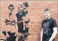  ??  ?? CHAMPION CELEBRATED: Woodrup Cycles’ Anthony Woodrup commission­ed a life-sized mural of racing cyclist Beryl Burton.