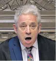  ??  ?? John Bercow’s unschedule­d statement left No 10 hunting for a way to hold a third vote
