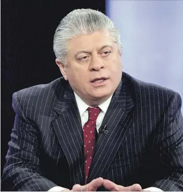  ?? Richard Drew Associated Press ?? ANDREW NAPOLITANO, above in 2011, cited unnamed sources when saying that British intelligen­ce “most likely” provided former President Obama with transcript­s of Donald Trump’s recorded calls in Trump Tower.