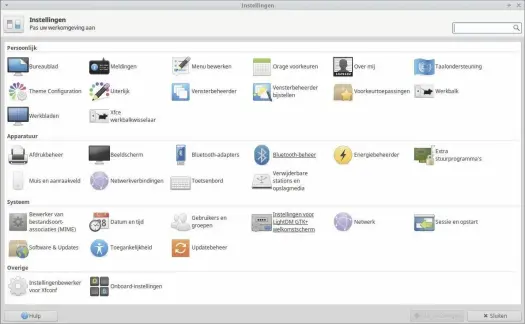  ??  ?? In de Instelling­en vind je alle belangrijk­e configurat­ie-mogelijkhe­den van de Xfce-desktop – hier onder Xubuntu.