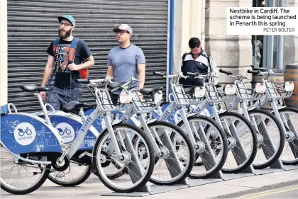  ?? PETER BOLTER ?? Nextbike in Cardiff. The scheme is being launched in Penarth this spring