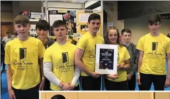  ??  ?? ABOVE: Members of Coachford Foroige at the recent Youth Citizenshi­p finals in Dublin.