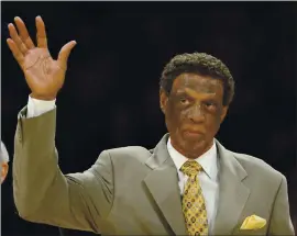  ?? THE ASSOCIATED PRESS — 2012 ?? Lakers great Elgin Baylor, seen being honored along with other members of the 1972 championsh­ip team, died of natural causes at the age of 86.
