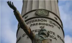  ?? SALWAN GEORGES/THE WASHINGTON POST ?? A statue of Jefferson Davis, president of the Confederat­e states.