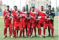  ??  ?? EYEING GLORY: A file photo of Oman under-23 football team.