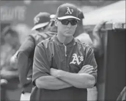  ?? ASSOCIATED PRESS FILE PHOTO ?? Oakland Athletics manager Bob Melvin just might be among baseball’s most superstiti­ous. He rotates between several parking spaces at the Coliseum depending on how his baseball club is playing.